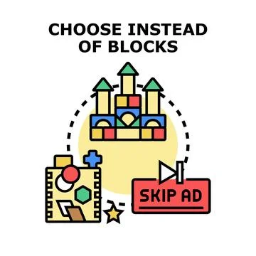 Choosing creativity over ads and digital interruptions Stock Illustration