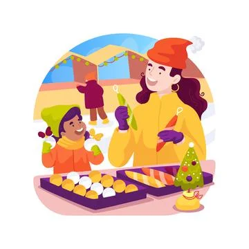 Choosing decorations isolated cartoon vector illustration. Ilustración de archivo