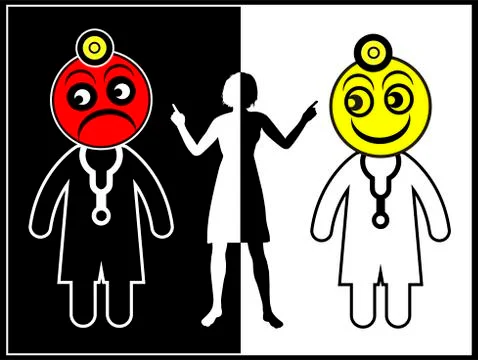 Choosing the Doctor Stock Illustration
