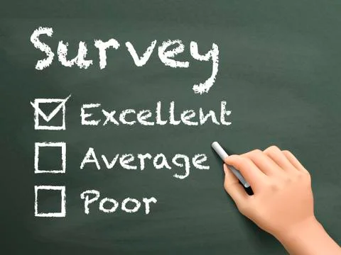 Choosing excellent on customer service evaluation form Stock Illustration