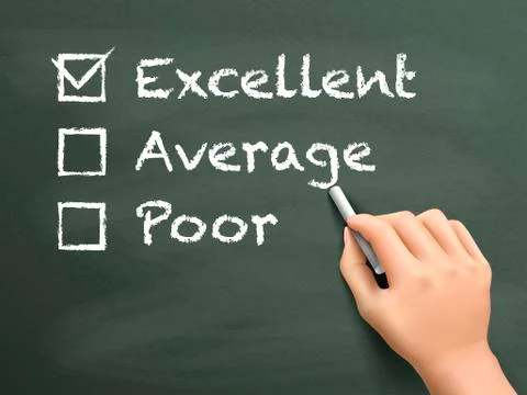 Choosing excellent on customer service evaluation form Stock Illustration