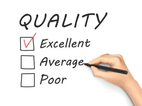 Choosing excellent on customer service evaluation form Stock Illustration