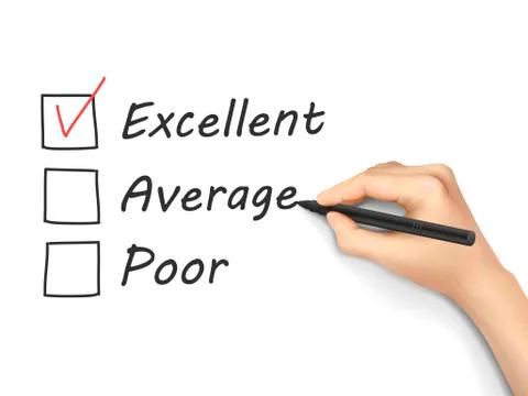 Choosing excellent on customer service evaluation form Stock Illustration