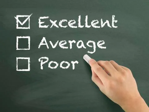 Choosing excellent on customer service evaluation form Stock Illustration