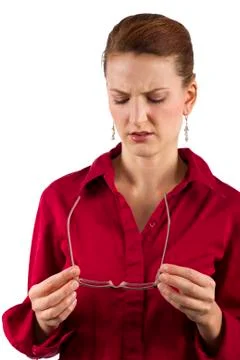 Choosing Eyeglasses Stock Photos
