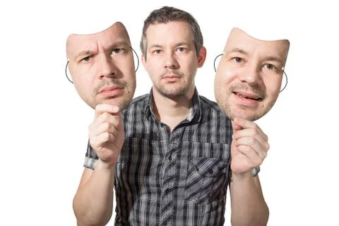 Choosing a face for the day Stock Photos