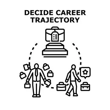 Choosing future career path trajectory and business options Stock Illustration