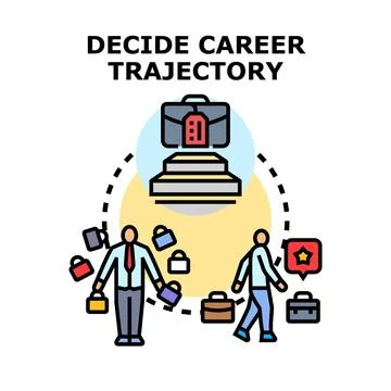 Choosing future career path trajectory and business options Stock Illustration