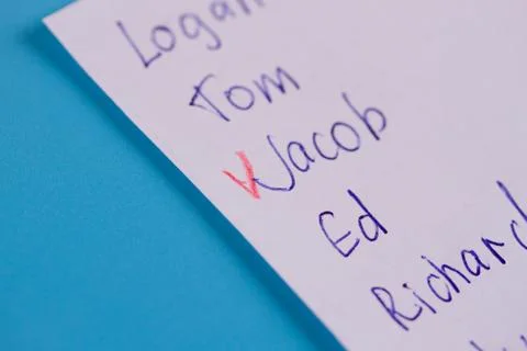 Choosing name for child Stock Photos