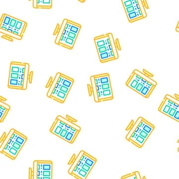 Choosing online book vector seamless pattern Illustrazione stock