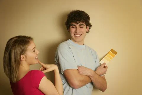 Choosing A Paint Swatch Stock Photos