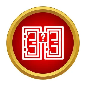 Choosing path at critical decision point icon Stock Illustration