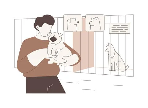 Choosing a pet isolated cartoon vector illustrations. 库存插图