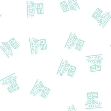 Choosing place for house glyph vector seamless pattern Ilustración de archivo