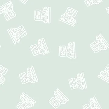 Choosing place for house line vector seamless pattern Ilustración de archivo