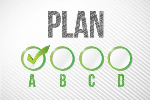 Choosing plan a illustration design over a white paper background Stock Illustration