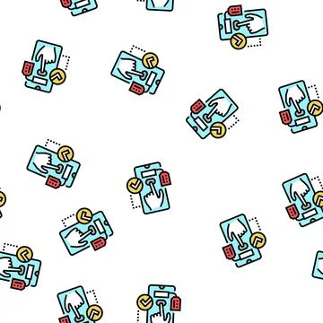 Choosing product vector seamless pattern 스톡 일러스트
