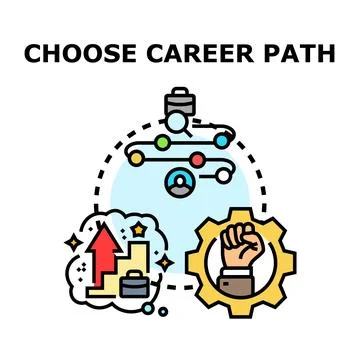 Choosing professional path, developing business strategy, planning career g.. Stock Illustration