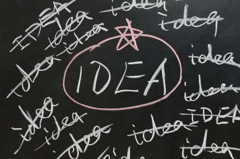 Choosing proper idea Stock Photos