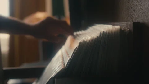 Choosing the right album Stock Footage 288353453