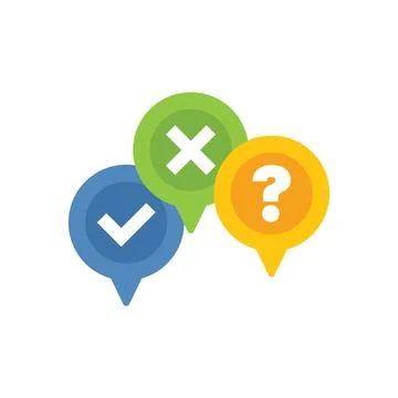 Choosing right answer from multiple choice options Illustrazione stock