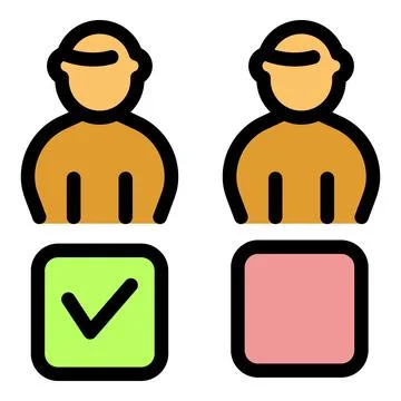 Choosing the right candidate, selecting the best person for the job Illustrazione stock