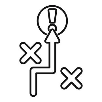 Choosing right path concept with arrow overcoming obstacles 스톡 일러스트