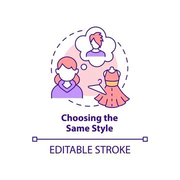 Choosing same style concept icon イラスト素材