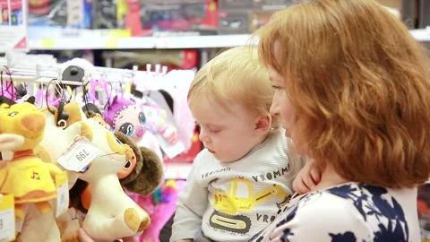 Choosing toys Stock Footage 134335476
