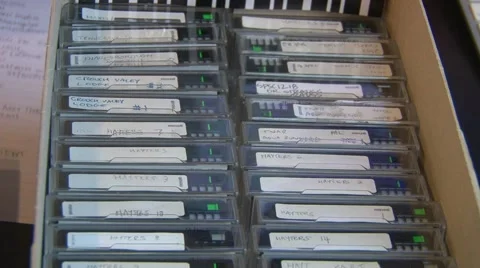 Choosing A Video Cassette Stock Footage 42482647