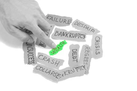 Choosing the wealth concept Stock Photos