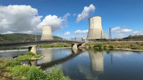 Chooz nuclear reactors remain shut during France heatwave, FRANCE, FR - 05 Aug 2 Stock Footage 341473905