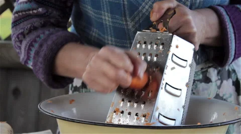 Chop carrots grated Video stock 45453269