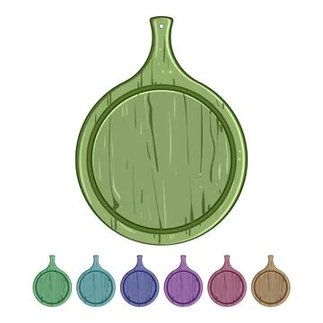 Chop chopping board cartoon vector graphic 库存插图