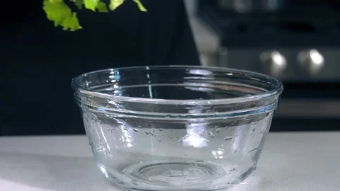 Chop lettuce slow motion Stock Footage 222390732