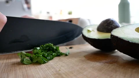 Chop the parsley Stock Footage 166534453