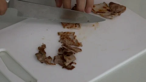 Chop Slice Grill Pork 2 Stock Footage 73547017