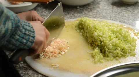 Chop stuffing Stock Footage 35704073