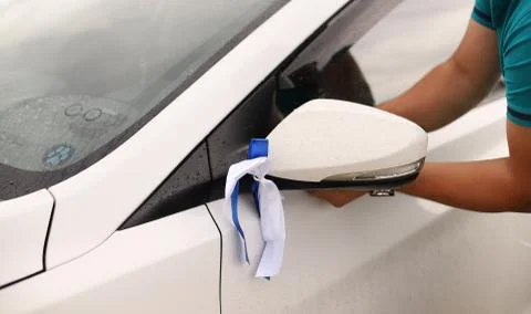Chop up the white car Stock Photos
