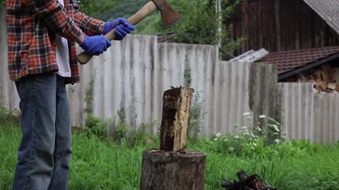 Chop wood Stock Footage 314508181
