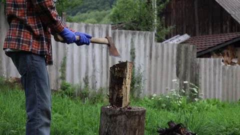 Chop wood Stock Footage 314508182