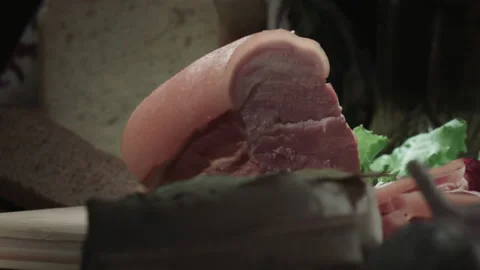 Chopped bacon Stock Footage 154367429