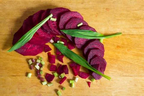 Chopped beets Stock Photos