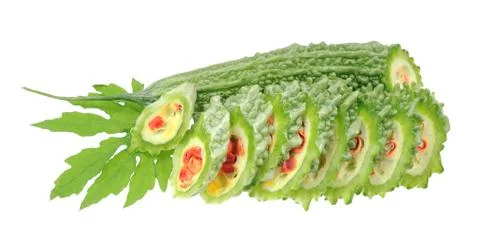 Chopped bitter melon Stock Photos