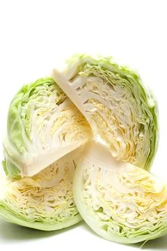 Chopped cabbage isolated on white background Foto stock