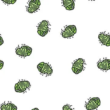 Chopped cabbage vector seamless pattern Illustrazione stock