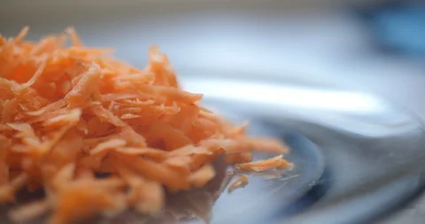 Chopped carrot closeup Stock Footage 87861107