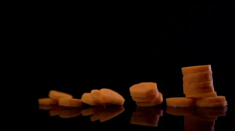 Chopped carrot 스톡 동영상 64122538
