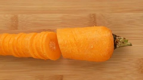Chopped carrot on the kitchen board. Stock Footage 140202854