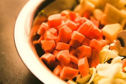 Chopped Carrots Stock Photos